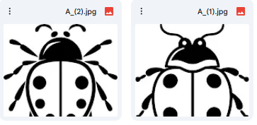 دعسوقات مرسومة للأطفال – رسومات Vector لطيفة بخطوط واضحة – 2 رسمة