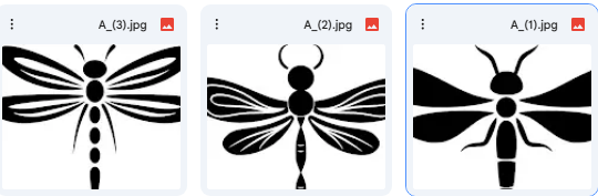 رسومات Vector لليعسوب – تصاميم Line Art بسيطة – 3 رسومات