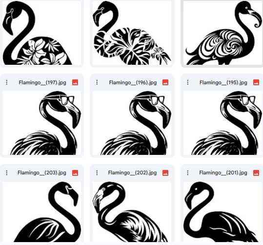 الفلامينجو الاستوائي – رسومات وتصاميم Vector للأطفال – 231 رسمة وتصميم