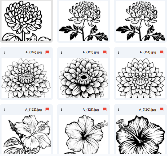 زهور Vector ملهمة – 20 رسمة فنية للتلوين والإبداع