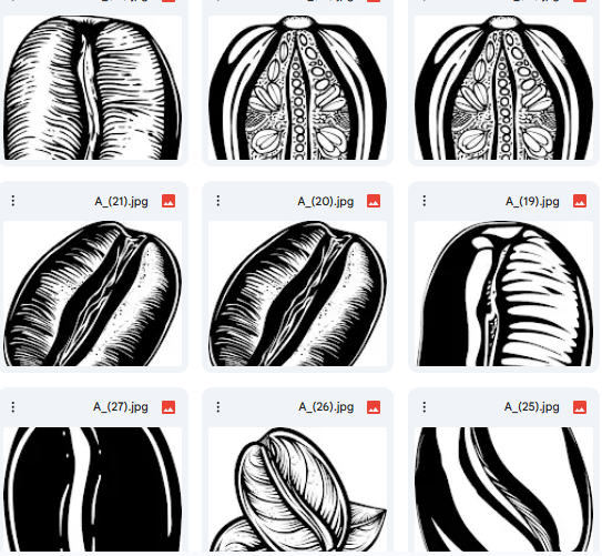 رسومات حبوب البن Vector – دقة فنية وتفاصيل غائرة – 157 تصميم