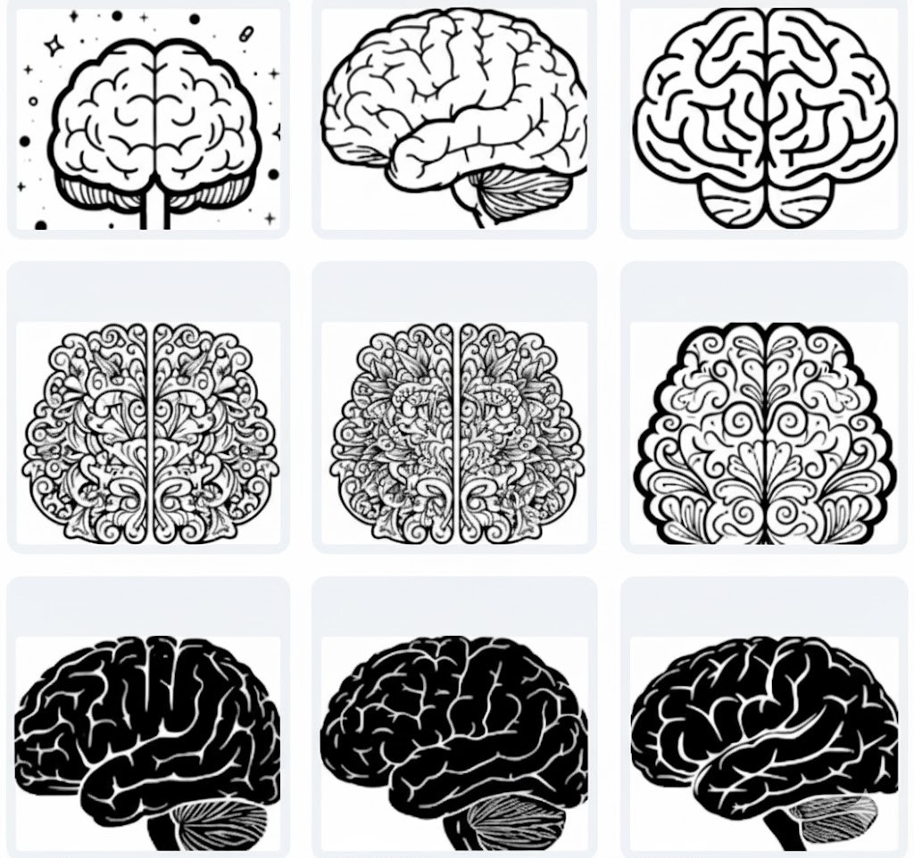 رسومات المخ: تلوين وتصاميم Vector إبداعية – 15 تصميم