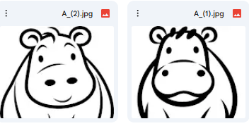 رسومات Vector لفرس النهر – تصاميم كرتونية للأطفال – 2 رسمة