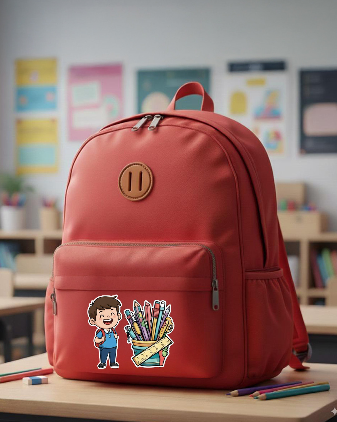 ستيكر العودة إلى المدرسة – حقيبة الطالب المبهجة