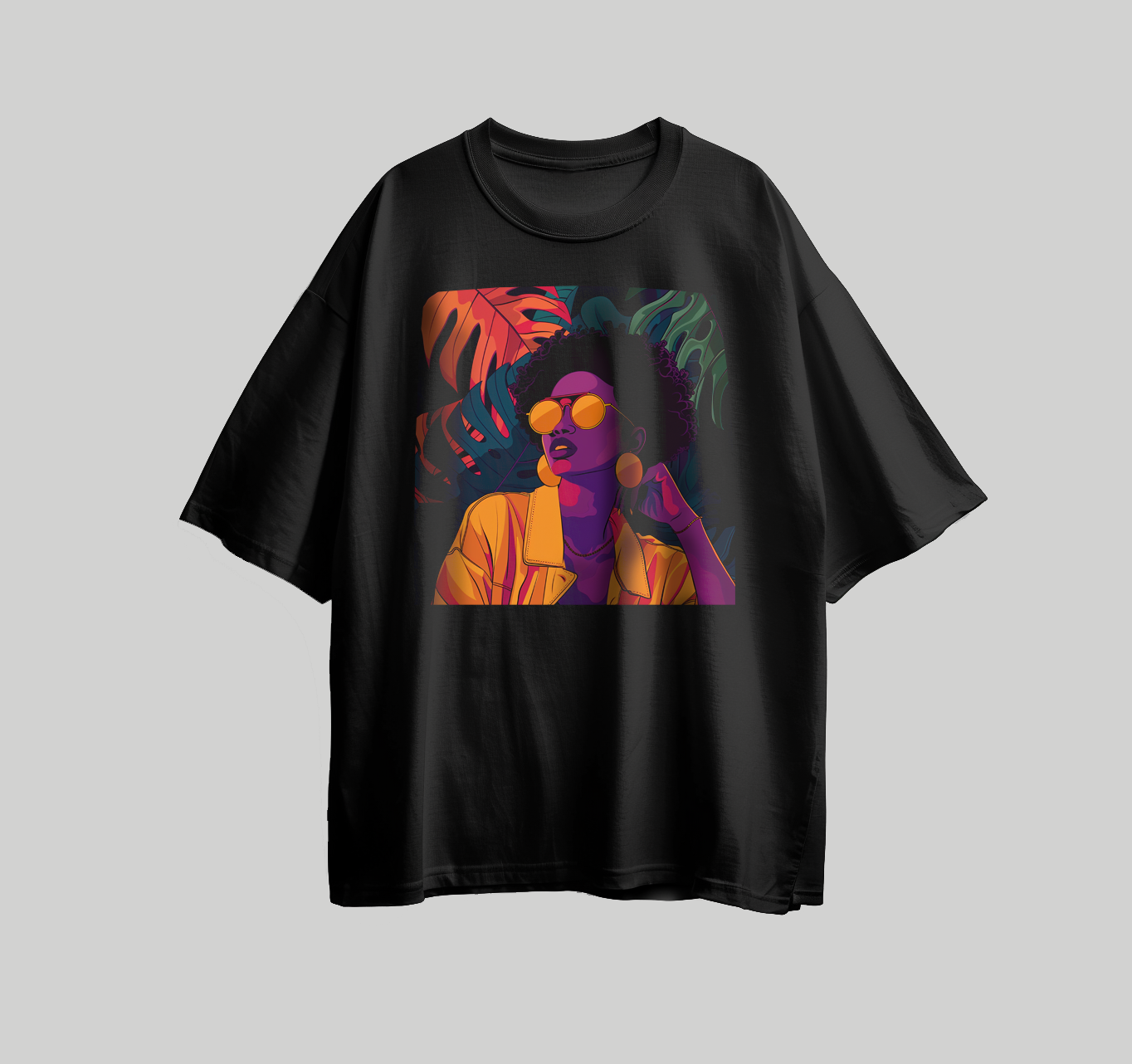 تصميم للطباعة على تيشرت شكل فتاه فانكى