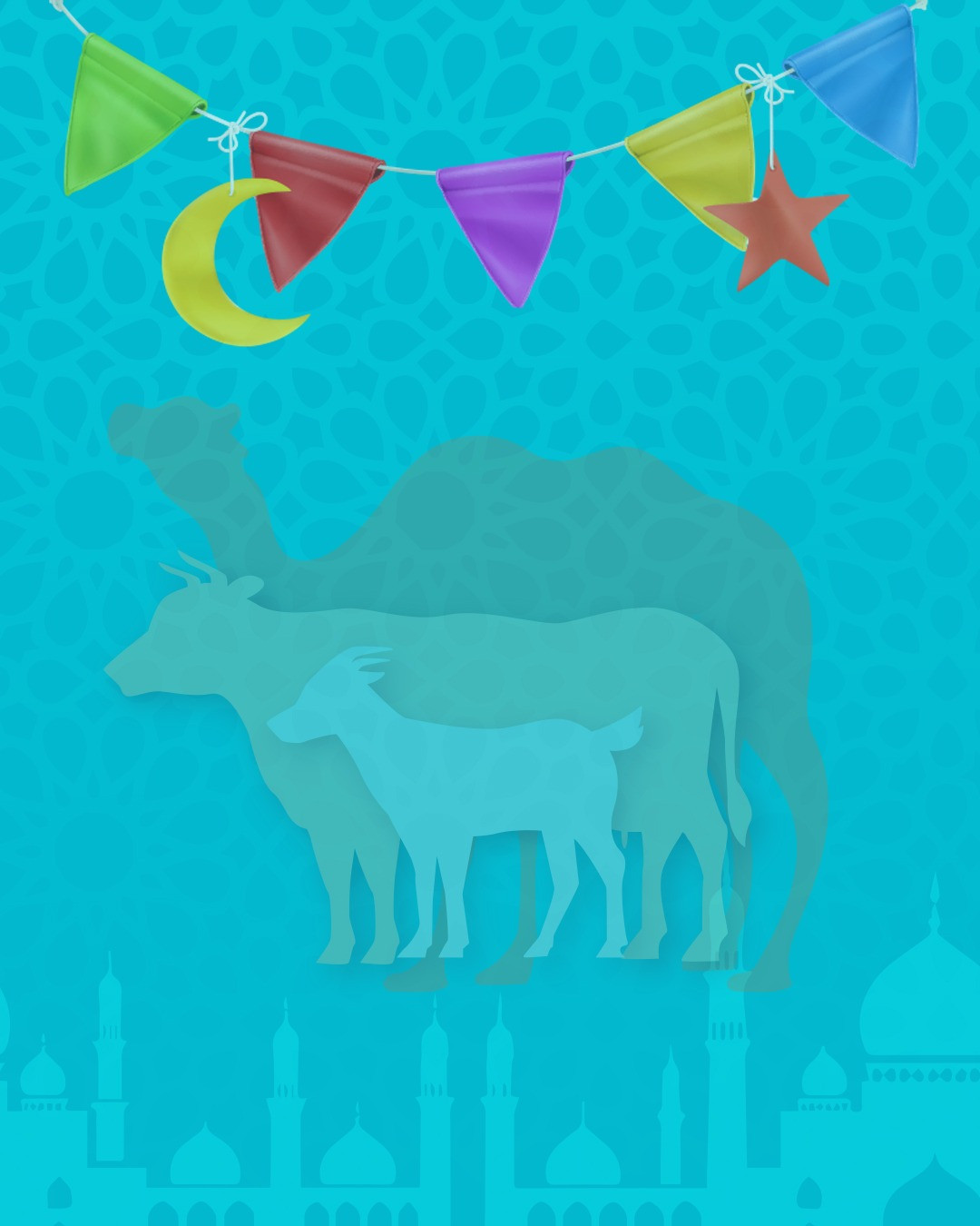 تصميم عيد الأضحى... بهجة الإيمان وفرحة الأضاحي