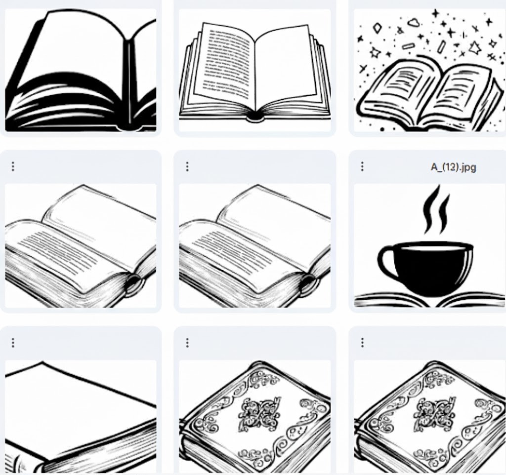 قصص مرسومة: رسومات Books Vector للتلوين – 15 تصميم
