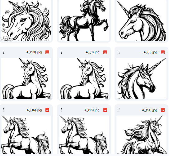 سحر اليونيكورن – رسومات Vector خيالية للأطفال – 154 رسمة