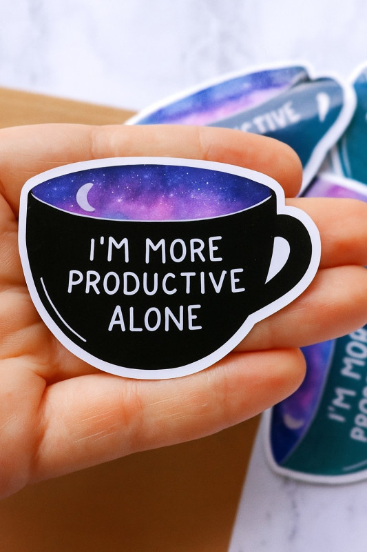 ستيكر I'm more productive alone