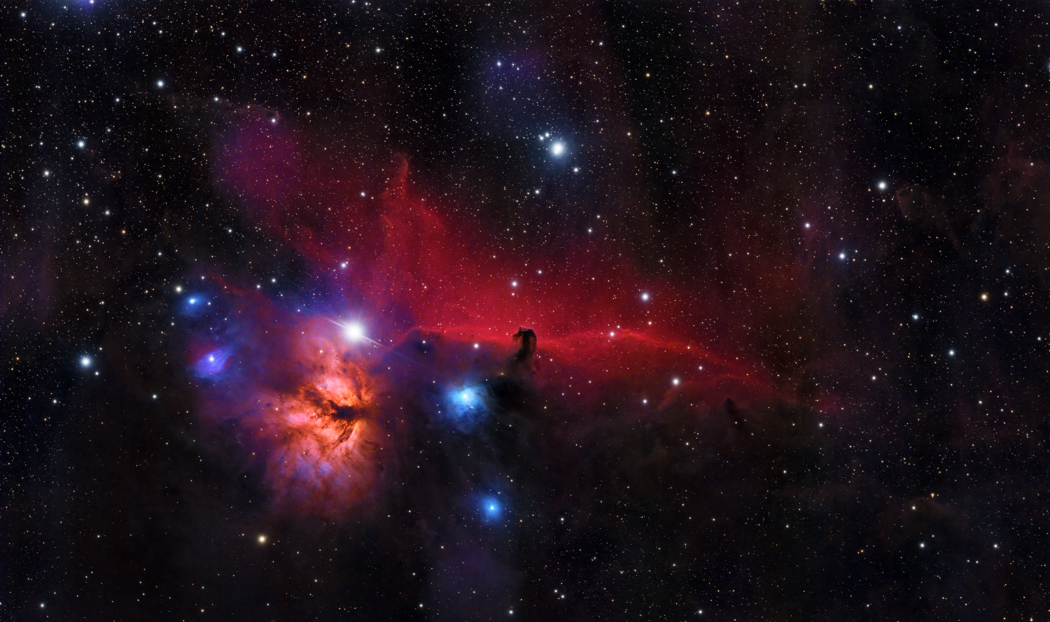 سديم رأس الحصان و سديم الشعلة