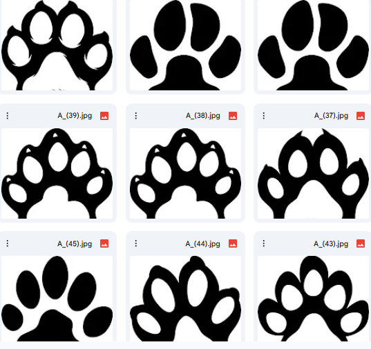 خمسة مخالب – رسومات Vector لمخالب الدب للأطفال – 20 رسمة