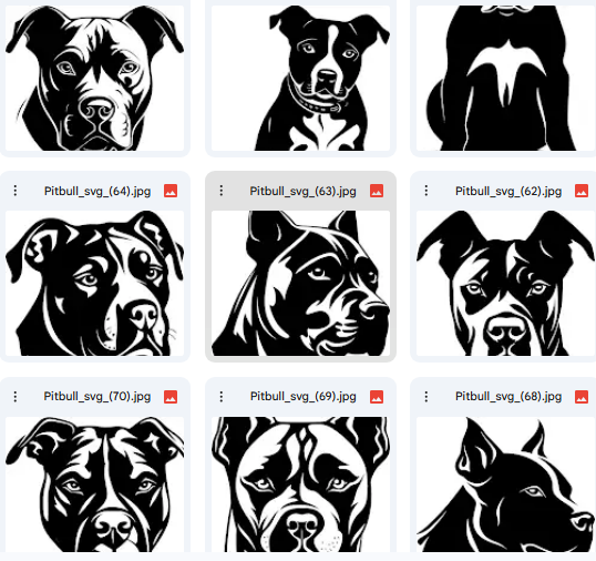 رسومات كلب بيتبول – Vector للأطفال – 117 رسمة قوية ومفصلة