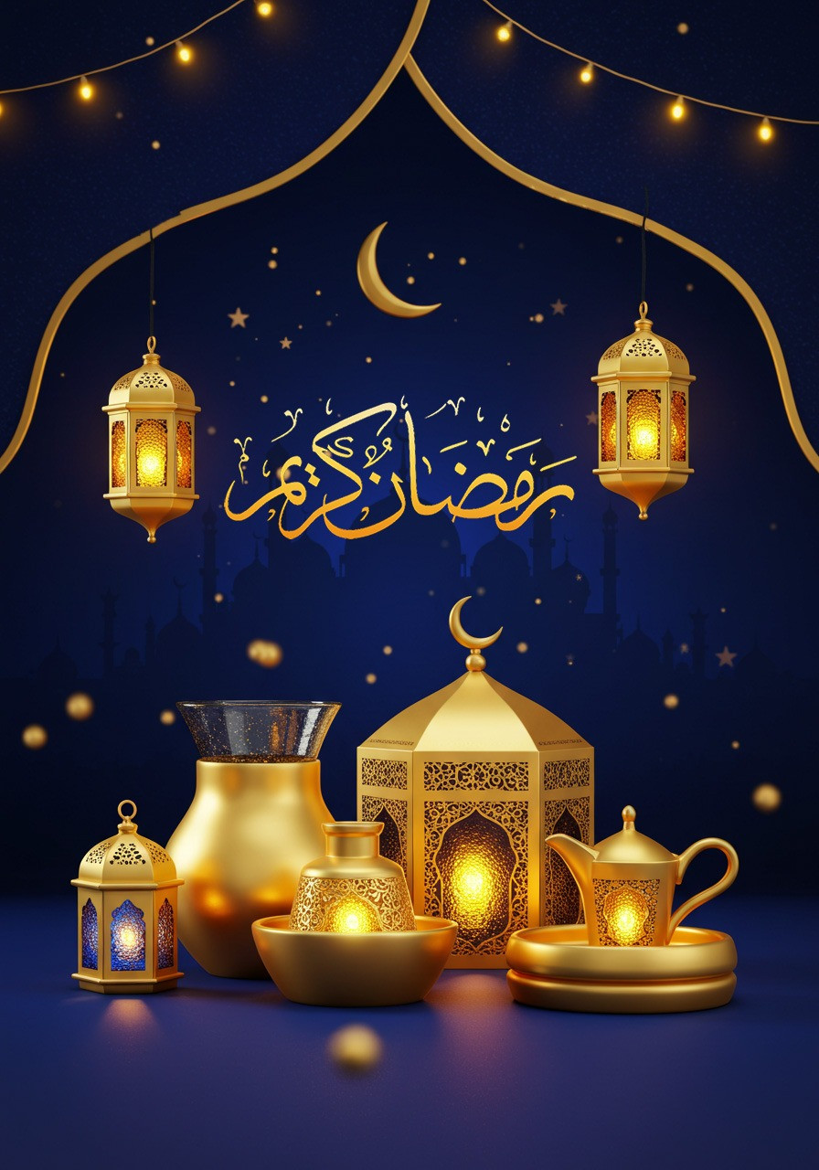 تصميم للطباعه رمضان كريم يعطى طابع روحاني