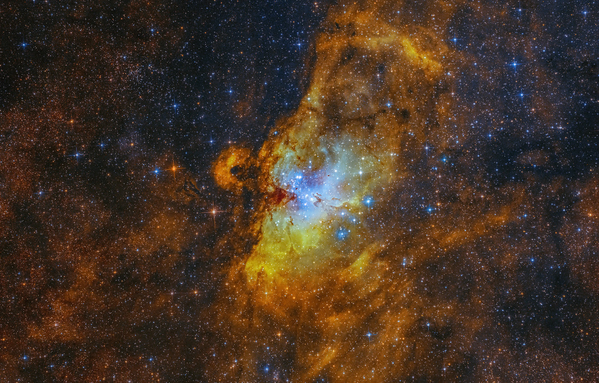 سديم m16 تم التقاط في السعودية مع تلسكوبي