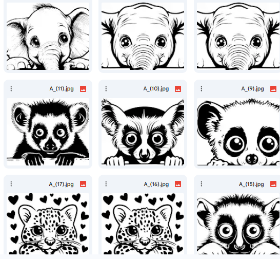 مجموعة الحيوانات – رسومات Vector مرحة للأطفال – 25 رسمة