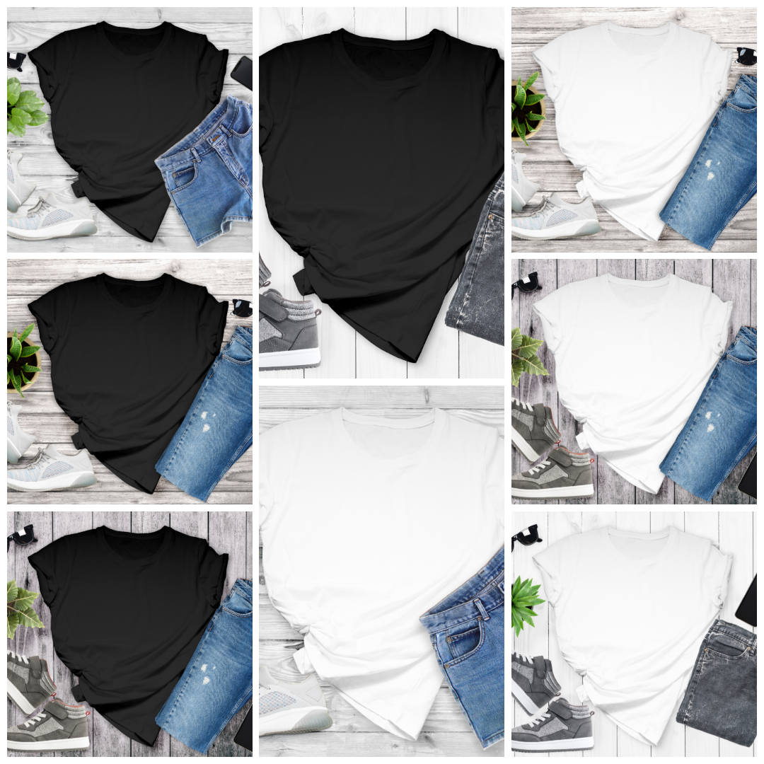 موكاب تيشيرت كاجوال – أبيض وأسود بتنسيق Streetwear شبابي أنيق