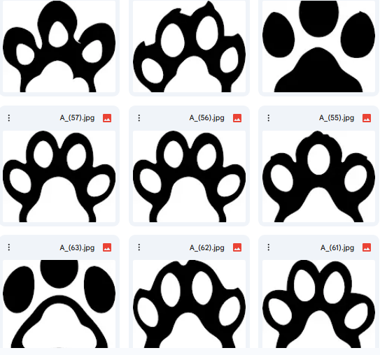 آثار الغابة – رسومات Vector لآثار أقدام الدب للأطفال – 20 رسمة