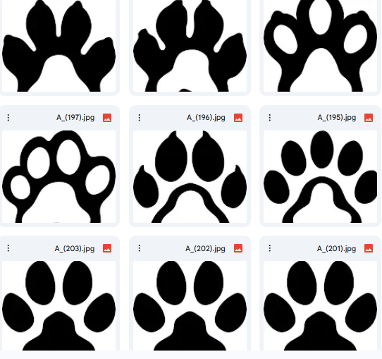 فن البصمة البرية – رسومات Vector بأسلوب الظل للأطفال – 20 رسمة