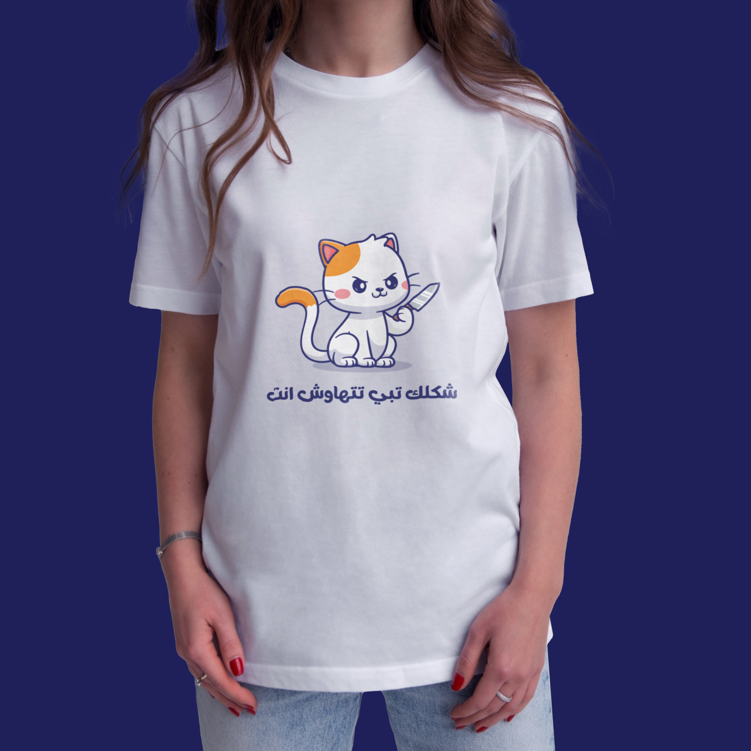 تصميم للطباعة على تيشرت بناتي شكل تبي تتهاوش انت