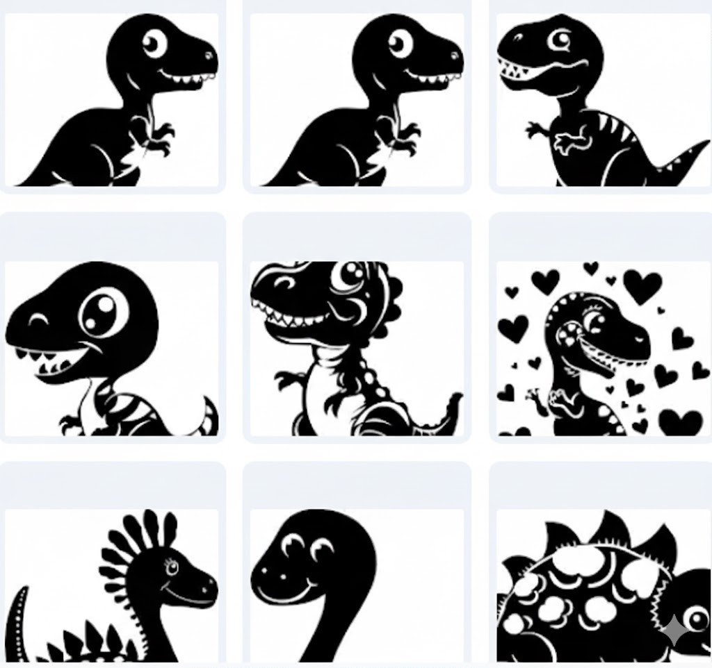 رحلة ديناصورات مرحة: رسومات ممتعة للتلوين – 23 تصميم