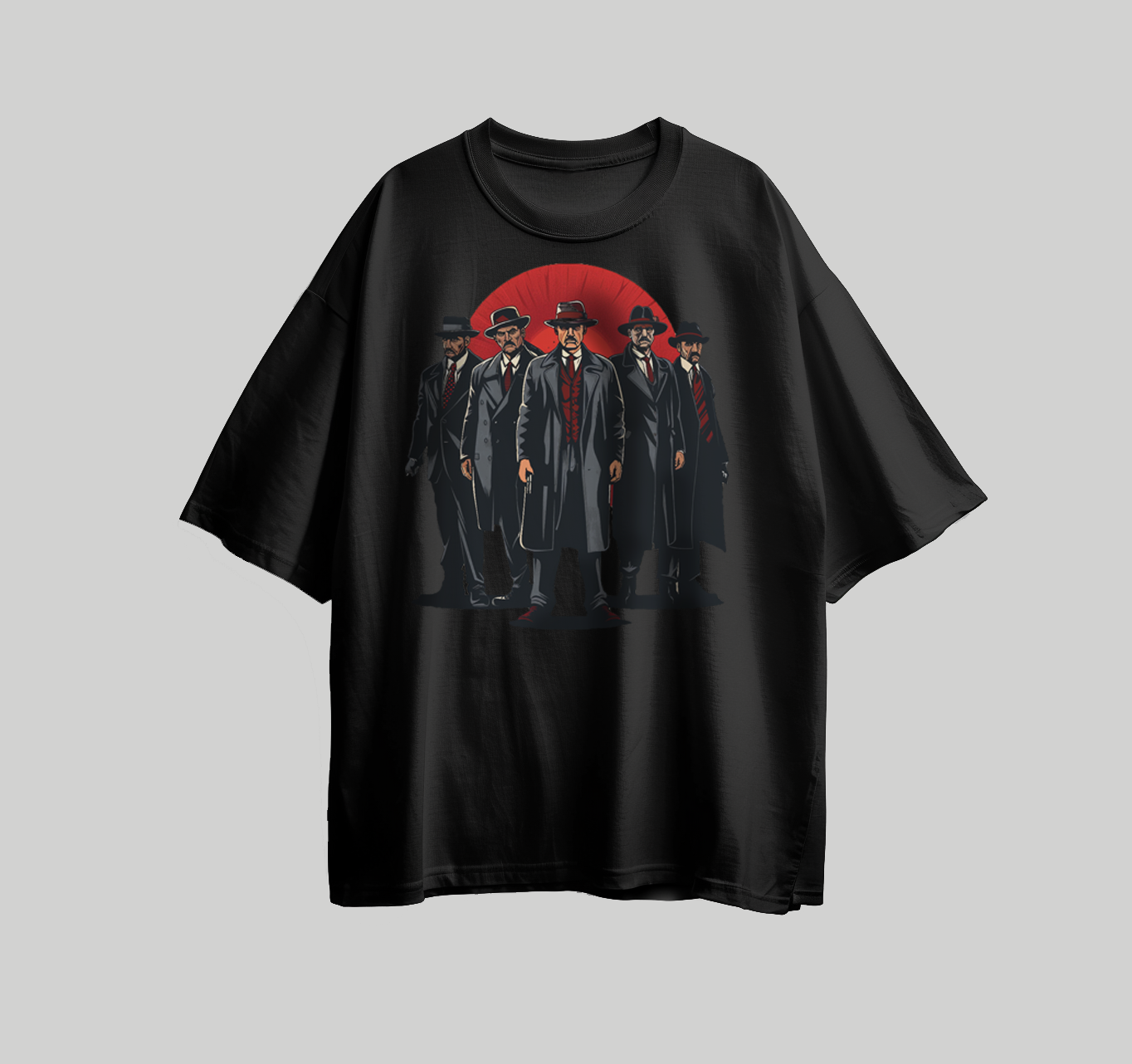 تصميم للطباعة على تيشرت شكل المافيا