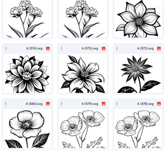 باقة زهور Vector – 20 رسمة نباتية فنية للتلوين والإبداع