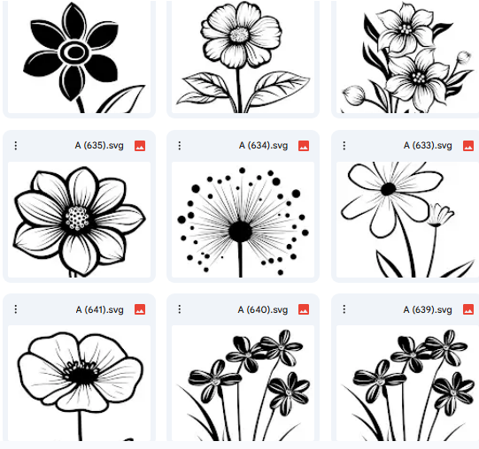 زهور وأوراق Vector – 20 تصميم نباتي للتلوين والإبداع