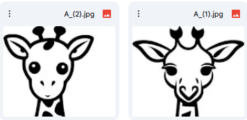 زرافة Vector برسوم مبتكرة في تصميمين فنيين مميزين