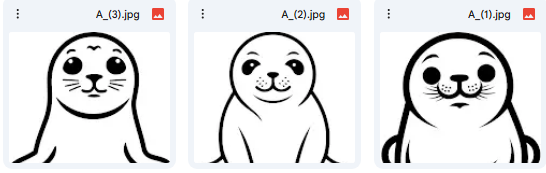 رسومات Vector لعجل البحر – 4 تصميمات جاهزة للتلوين