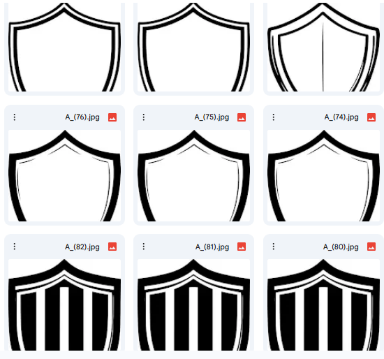دروع حماية بتصميمات Vector جاهزة للاستخدام الإبداعي – عدد 15