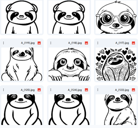 رسومات كسول لطيف – 20 تصميم Vector للأنشطة الفنية