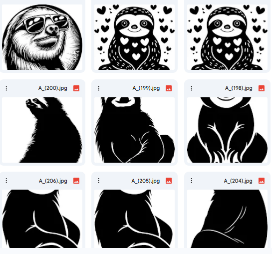 كسلان مرح – 20 رسمة Vector للأنشطة والرسومات للأطفال