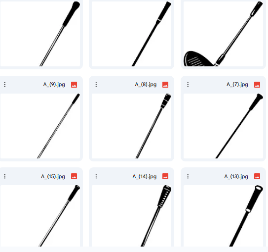 رسومات مضارب الجولف – 15 رسمة Vector للأنشطة والفنون