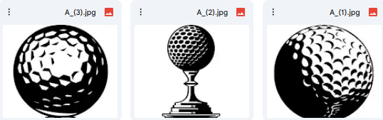 رسومات كؤوس وكرات الجولف – 3 رسومات Vector للأنشطة والفنون