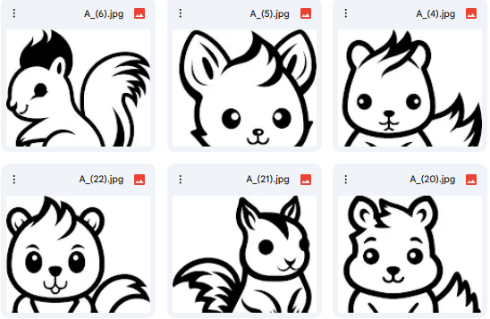 سنجاب لطيف – 14 رسمة Vector للأنشطة والفنون