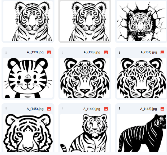 نمر المغامرات البرية – 20 رسمة Vector للأنشطة والخيال