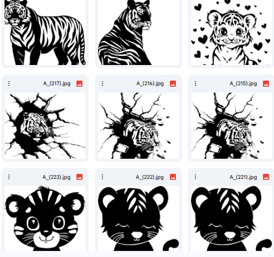 نمر بخطوط هندسية – 20 رسمة Vector للفنون والأنشطة