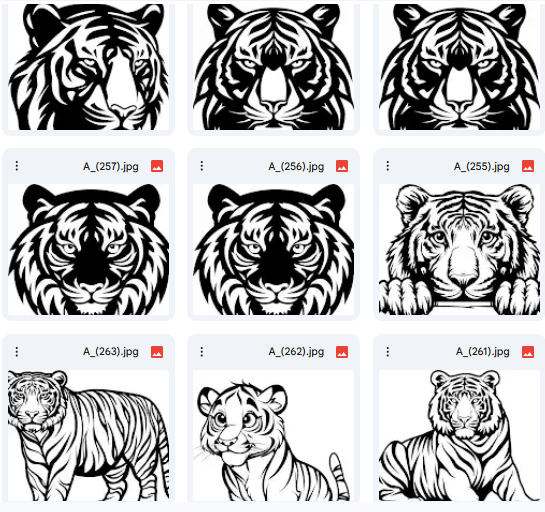 عالم النمور المرسومة – 27 رسمة Vector جاهزة للإبداع