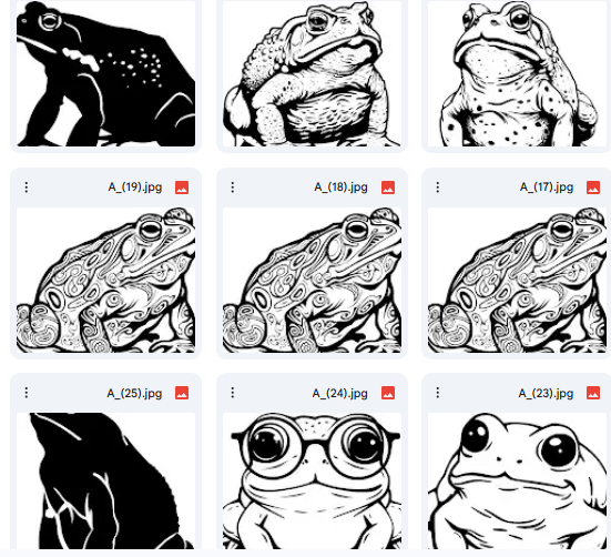 قفزات الضفدع المرسومة – 20 رسمة Vector جاهزة للاستخدام