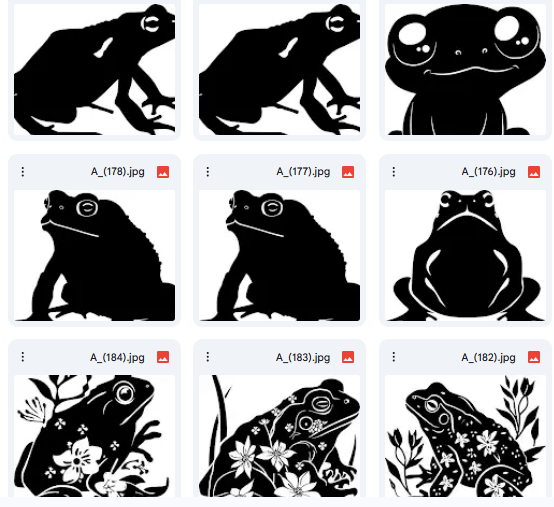 أنماط الضفدع – 20 رسمة Vector للأنشطة الفنية