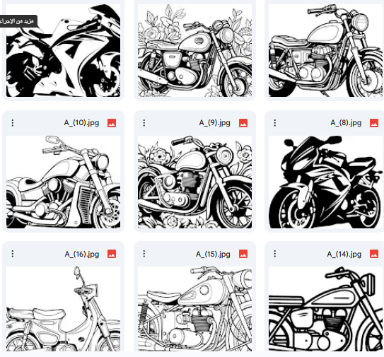 مجموعة الموتوسيكلات – 237 رسمة Vector للأنشطة الإبداعية