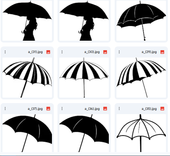 أشكال الشمسيات – 17 رسمة Vector للتلوين والتعبير الفني