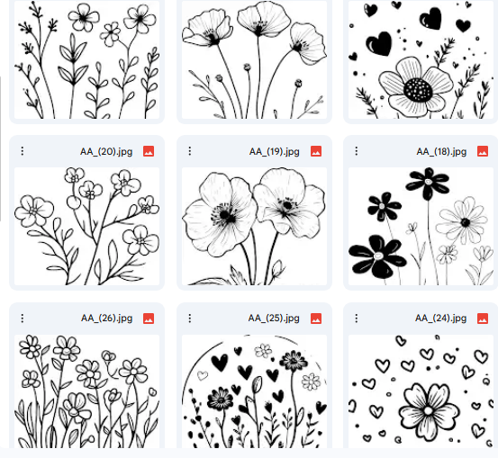 حديقة الورود – 48 رسمة Vector للأنشطة والكتب الإبداعية