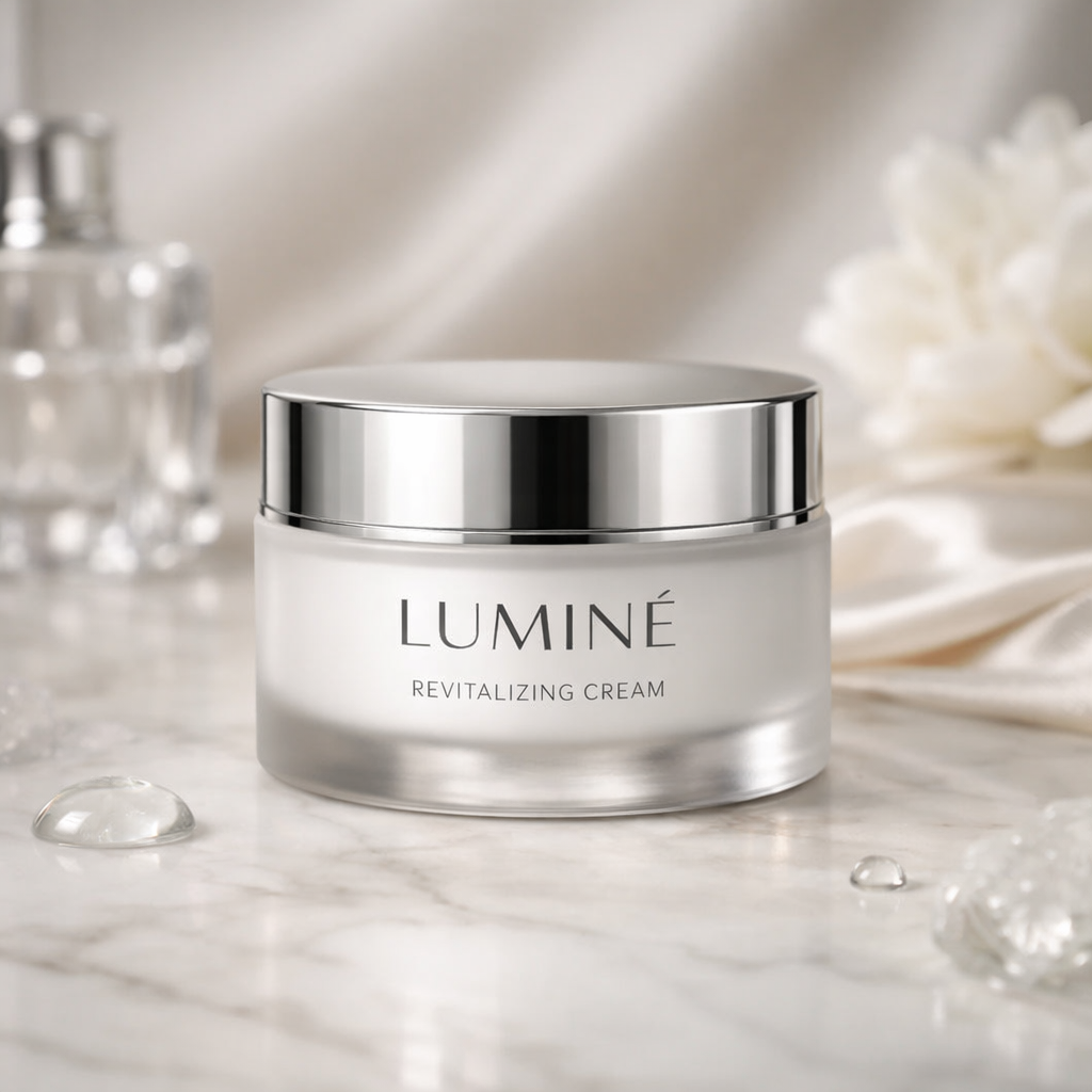 عبوة كريم فاخرة بإحساس النعومة والترطيب